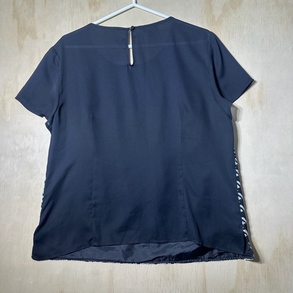 Talbots Sequin Herringbone Plaid Blouse Size 14 - Picture 11 of 13